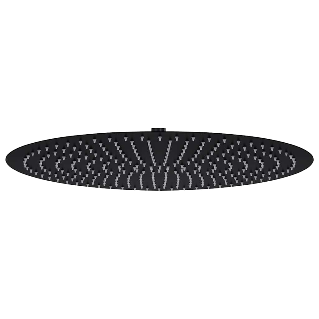 Regenbrause Edelstahl 50 cm Rund Schwarz