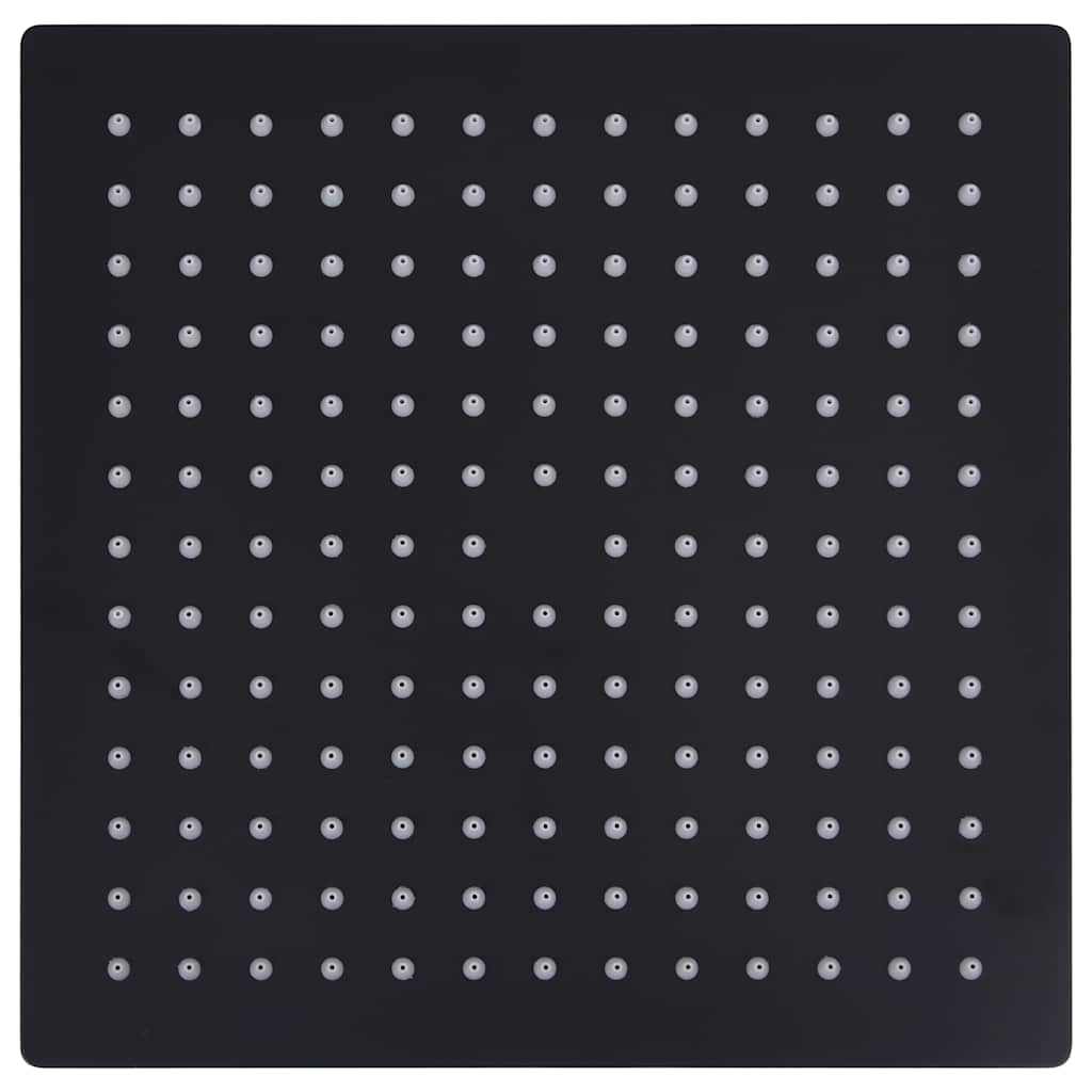 Regenbrause Edelstahl 30x30 cm Quadrat Schwarz