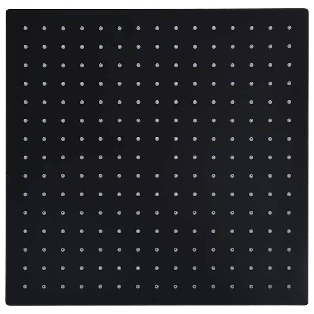Regenbrause Edelstahl 40x40 cm Quadrat Schwarz