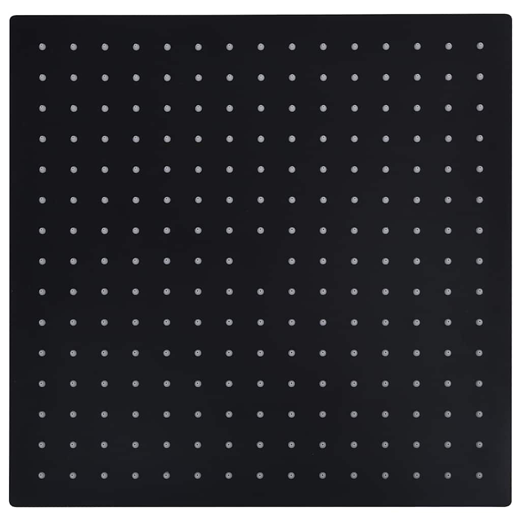 Regenbrause Edelstahl 40x40 cm Quadrat Schwarz