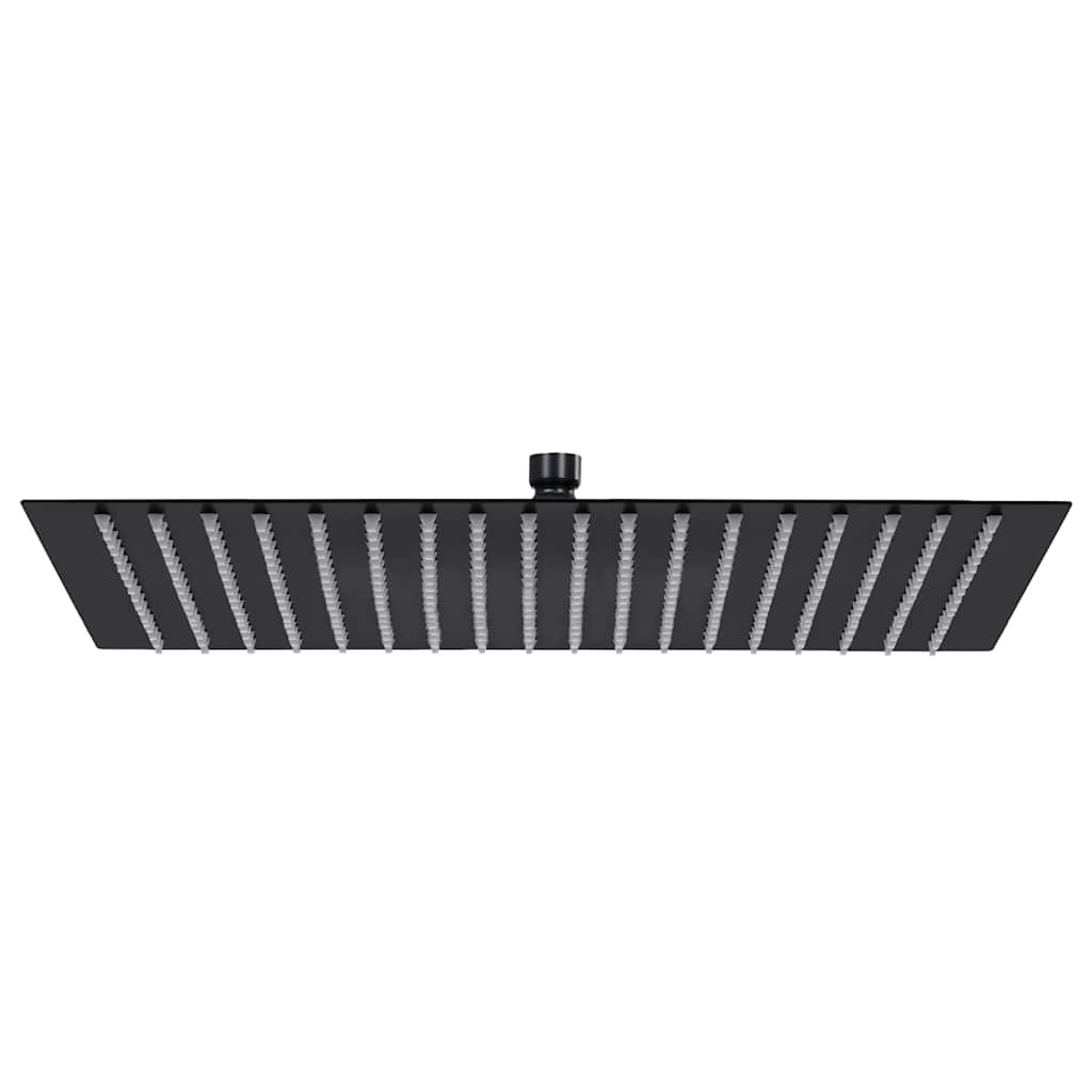 Regenbrause Edelstahl 50x50 cm Quadrat Schwarz