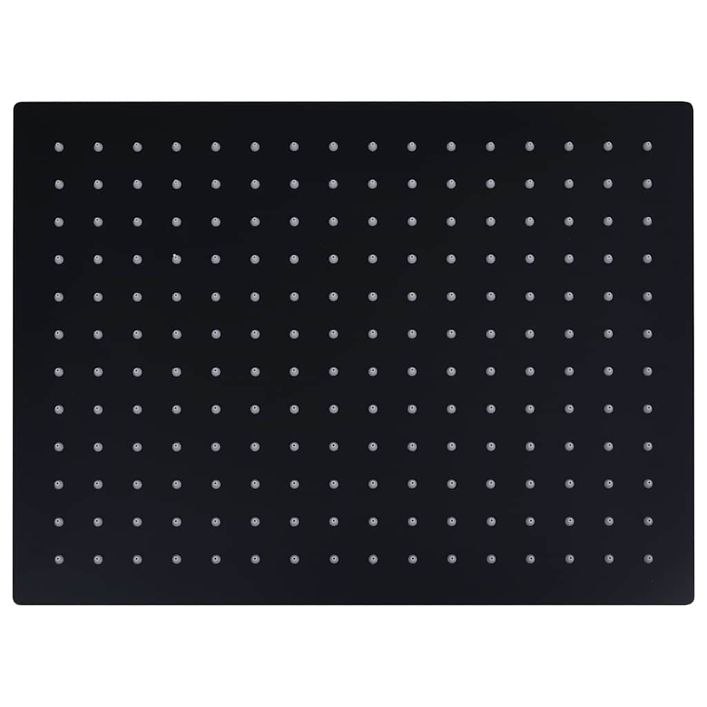 Regenbrause Edelstahl 40x30 cm Rechteckig Schwarz