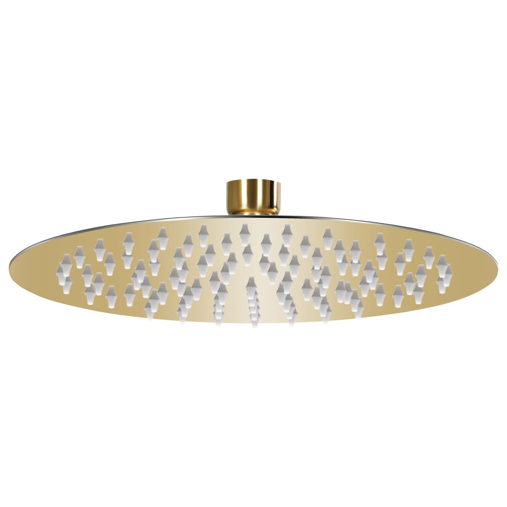Regenbrause Edelstahl 20 cm Rund Golden