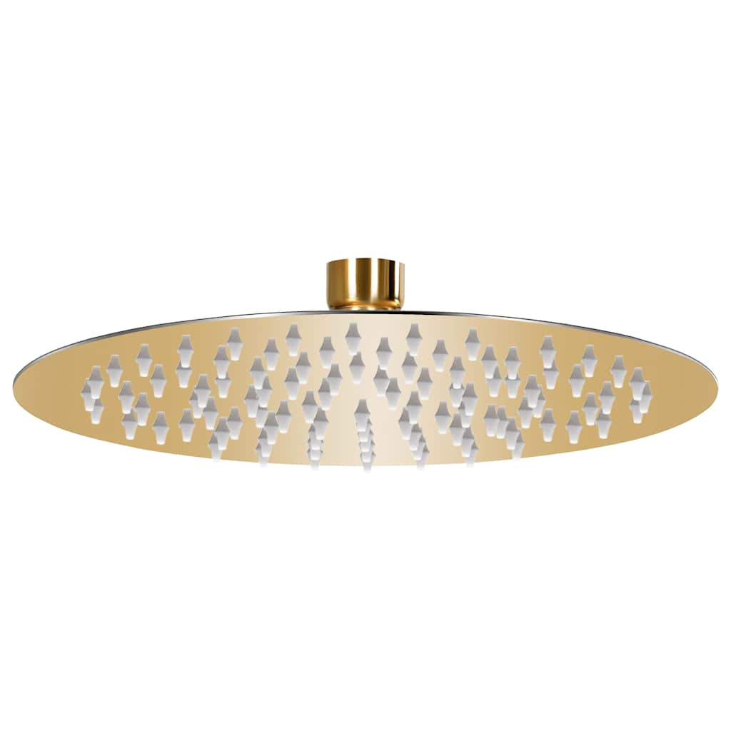 Regenbrause Edelstahl 20 cm Rund Golden