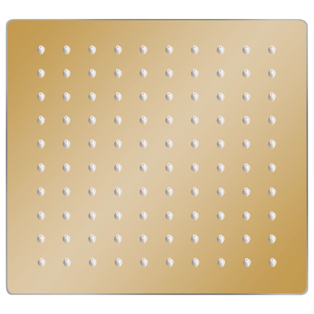 Regenbrause Edelstahl 20x20 cm Quadrat Golden