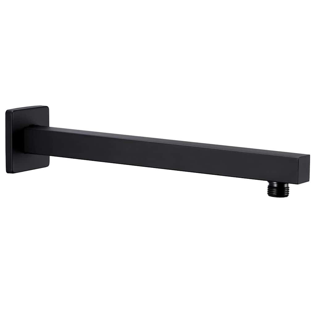 Duscharm Quadratisch Edelstahl 201 Schwarz 30 cm