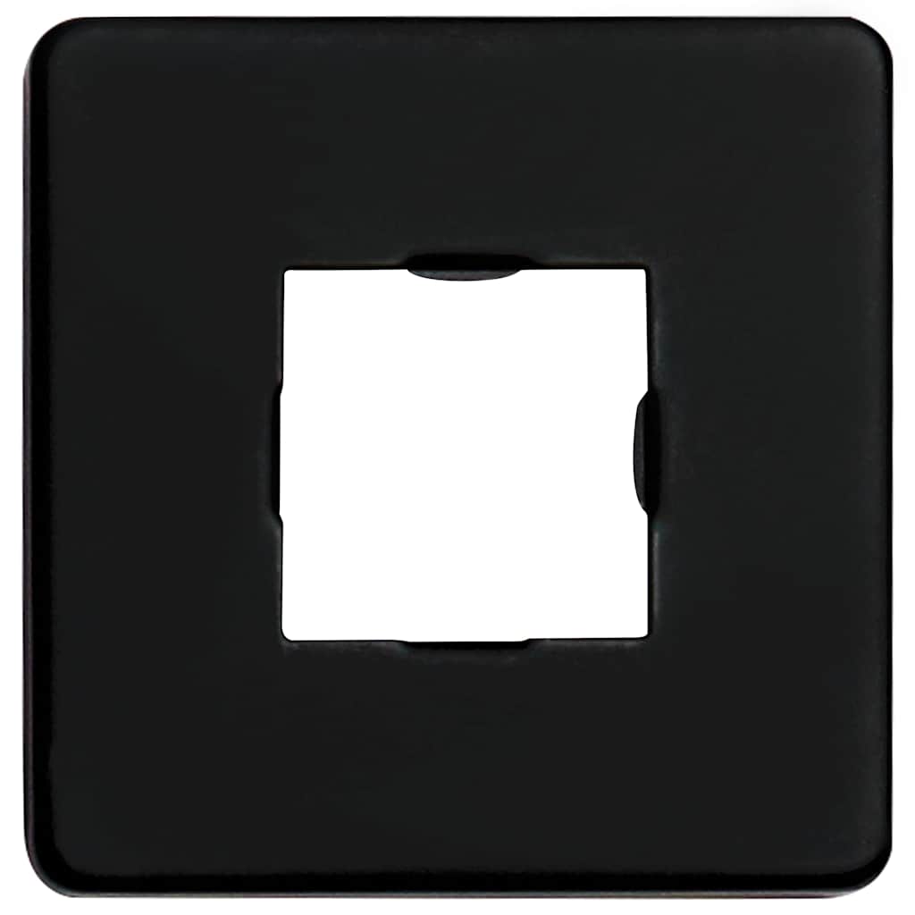 Duscharm Quadratisch Edelstahl 201 Schwarz 30 cm