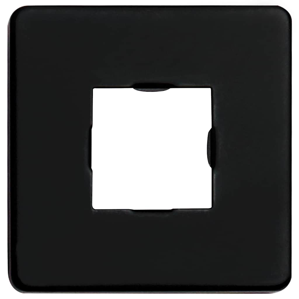 Duscharm Quadratisch Edelstahl 201 Schwarz 40 cm