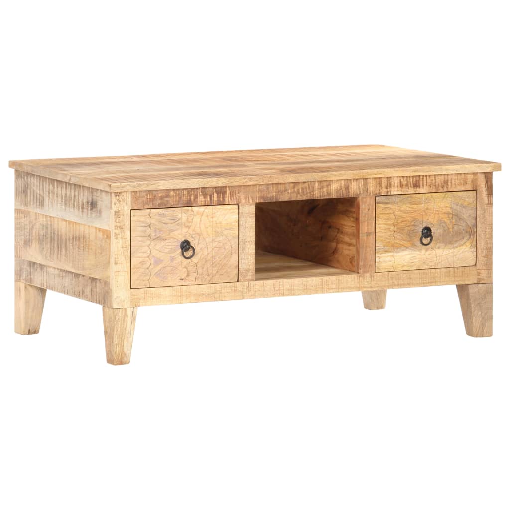 Table basse 100x55x40 cm Bois de manguier brut
