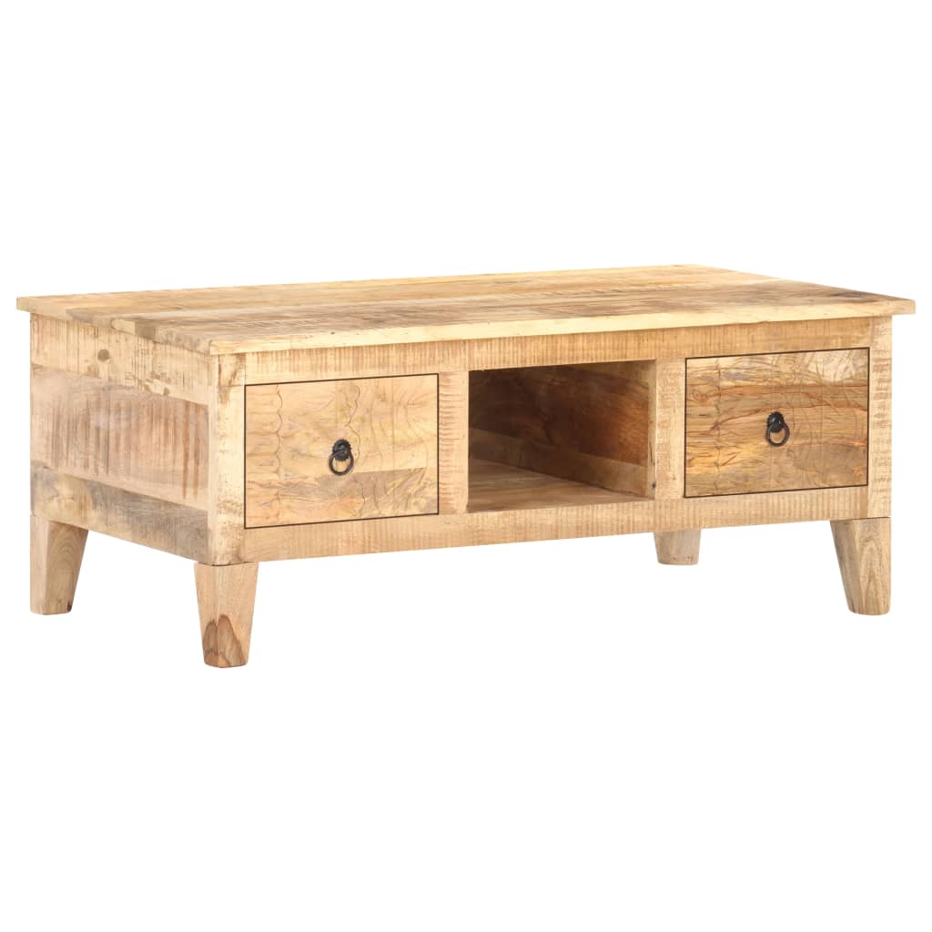 Table basse 100x55x40 cm Bois de manguier brut