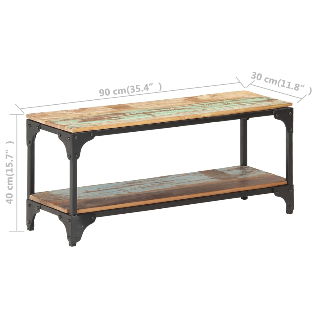Table basse 90x30x40 cm Bois massif recyclé