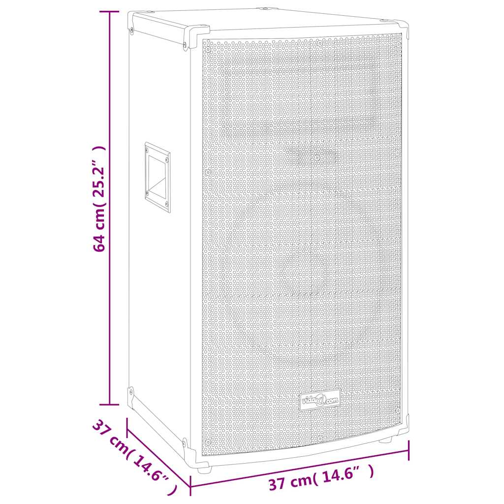 Professioneller HiFi-/Bühnen-Lautsprecher Passiv 150 W Schwarz