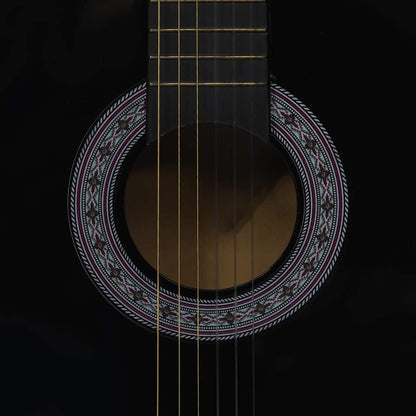 Klassikgitarre für Anfänger mit Tasche Schwarz 3/4 36
