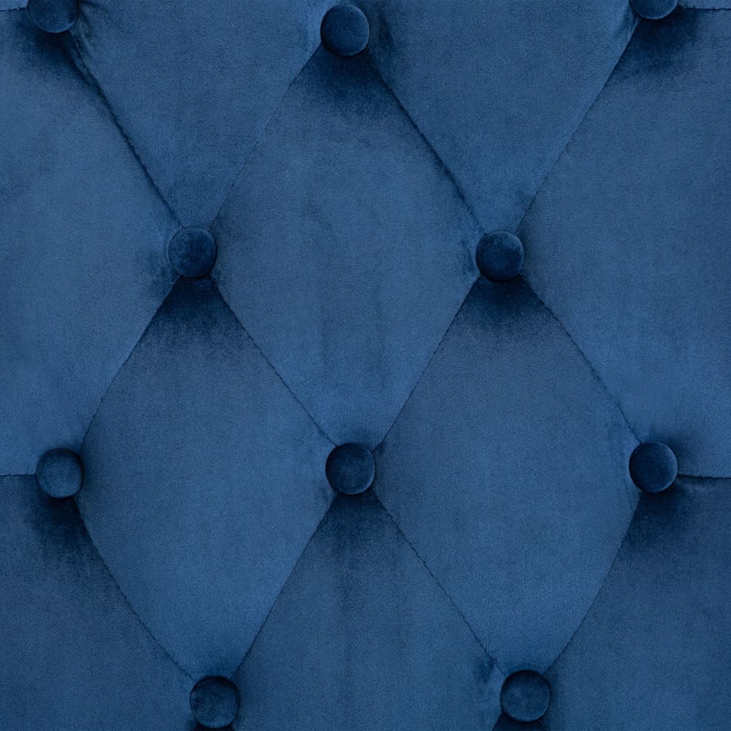 Esszimmerstühle 6 Stk. Blau Samt