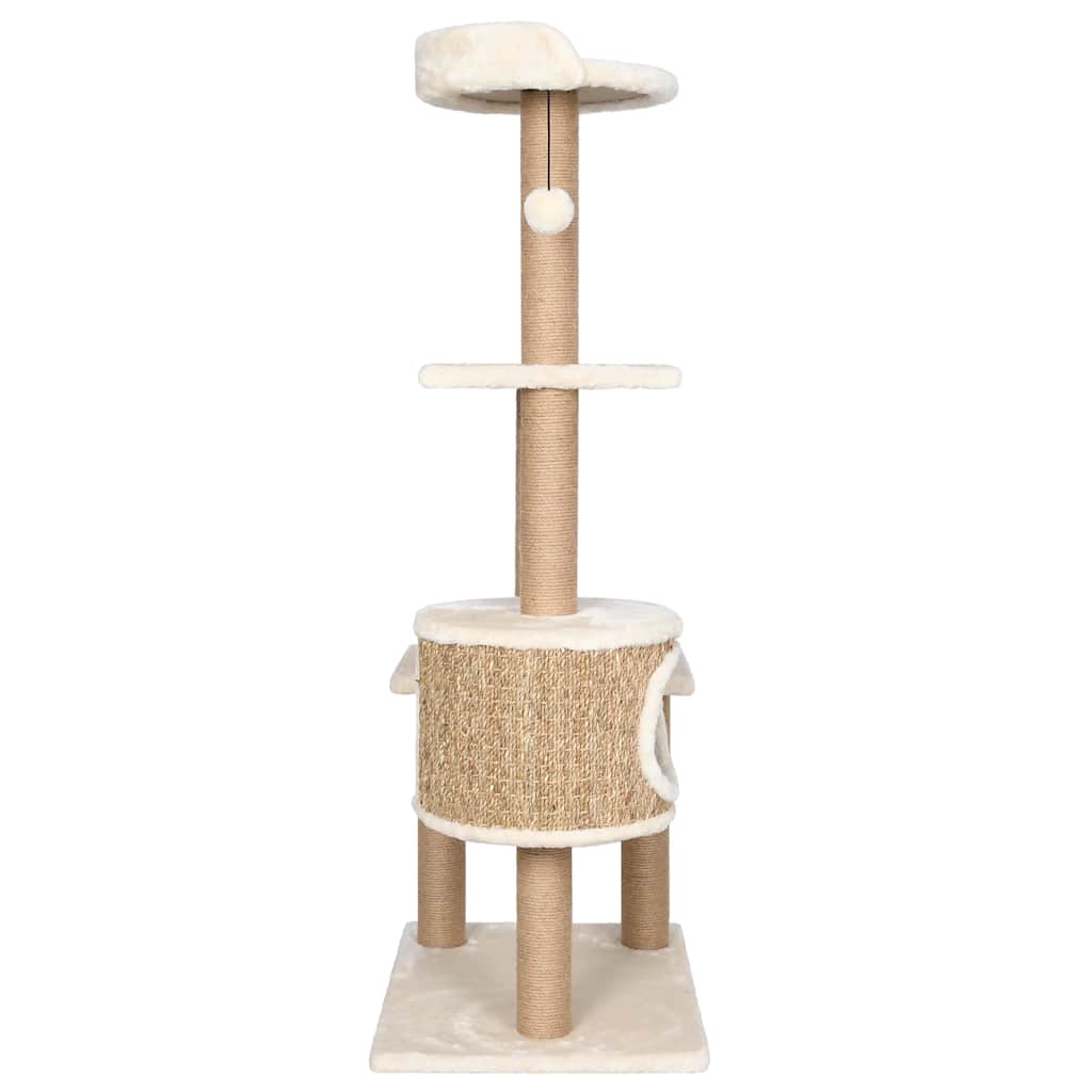 Katzen-Kratzbaum 123 cm Seegras