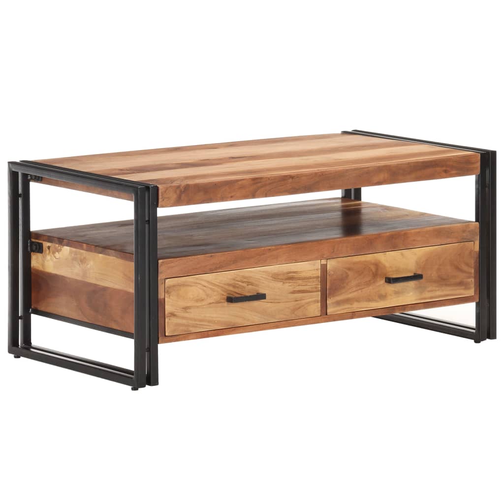 Couchtisch 100x55x45 cm Massivholz Akazie