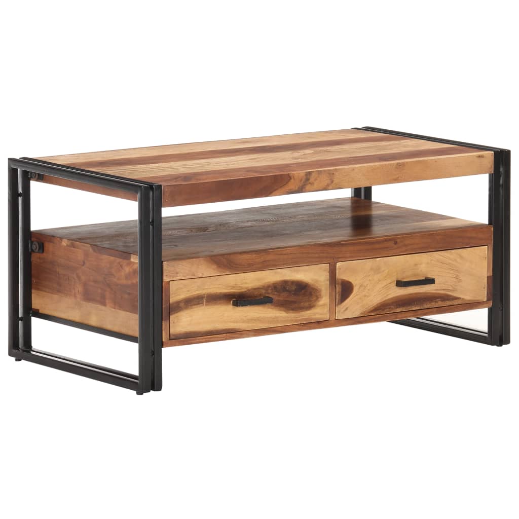 Couchtisch 100x55x45 cm Massivholz Akazie