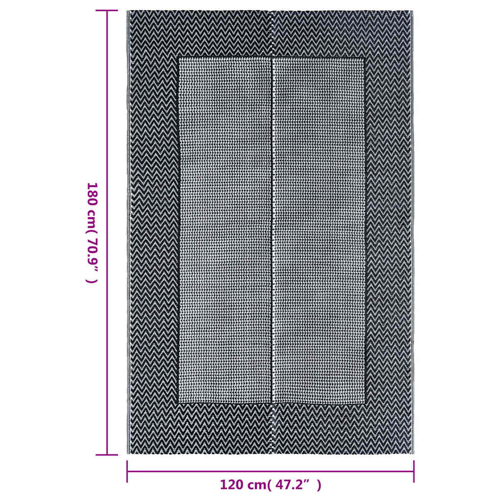 Outdoor-Teppich ARAKIL Grau 120x180 cm PP
