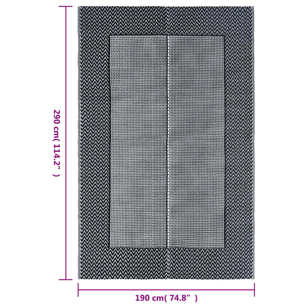 Outdoor-Teppich ARAKIL Grau 190x290 cm PP