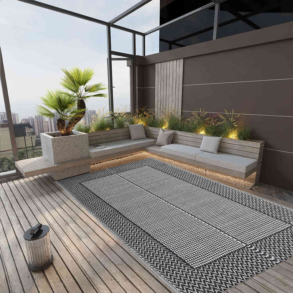 Outdoor-Teppich ARAKIL Grau 190x290 cm PP