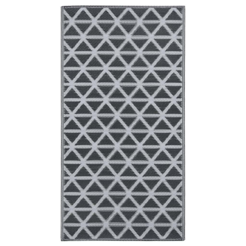 Outdoor-Teppich ARAKIL Schwarz 190x290 cm PP