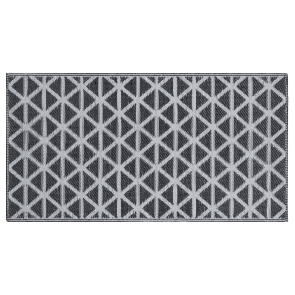Outdoor-Teppich ARAKIL Schwarz 190x290 cm PP