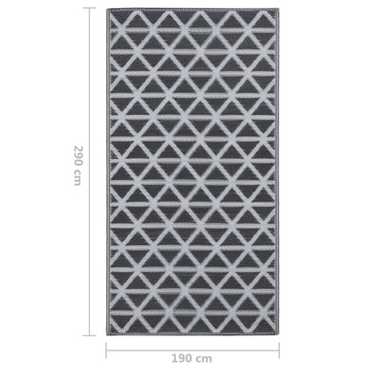 Outdoor-Teppich ARAKIL Schwarz 190x290 cm PP