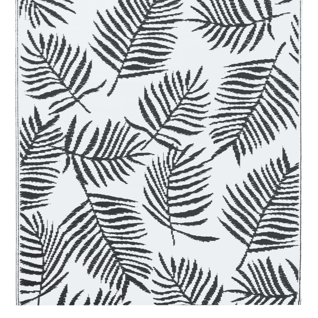 Outdoor-Teppich ARAKIL Weiß und Schwarz 160x230 cm PP
