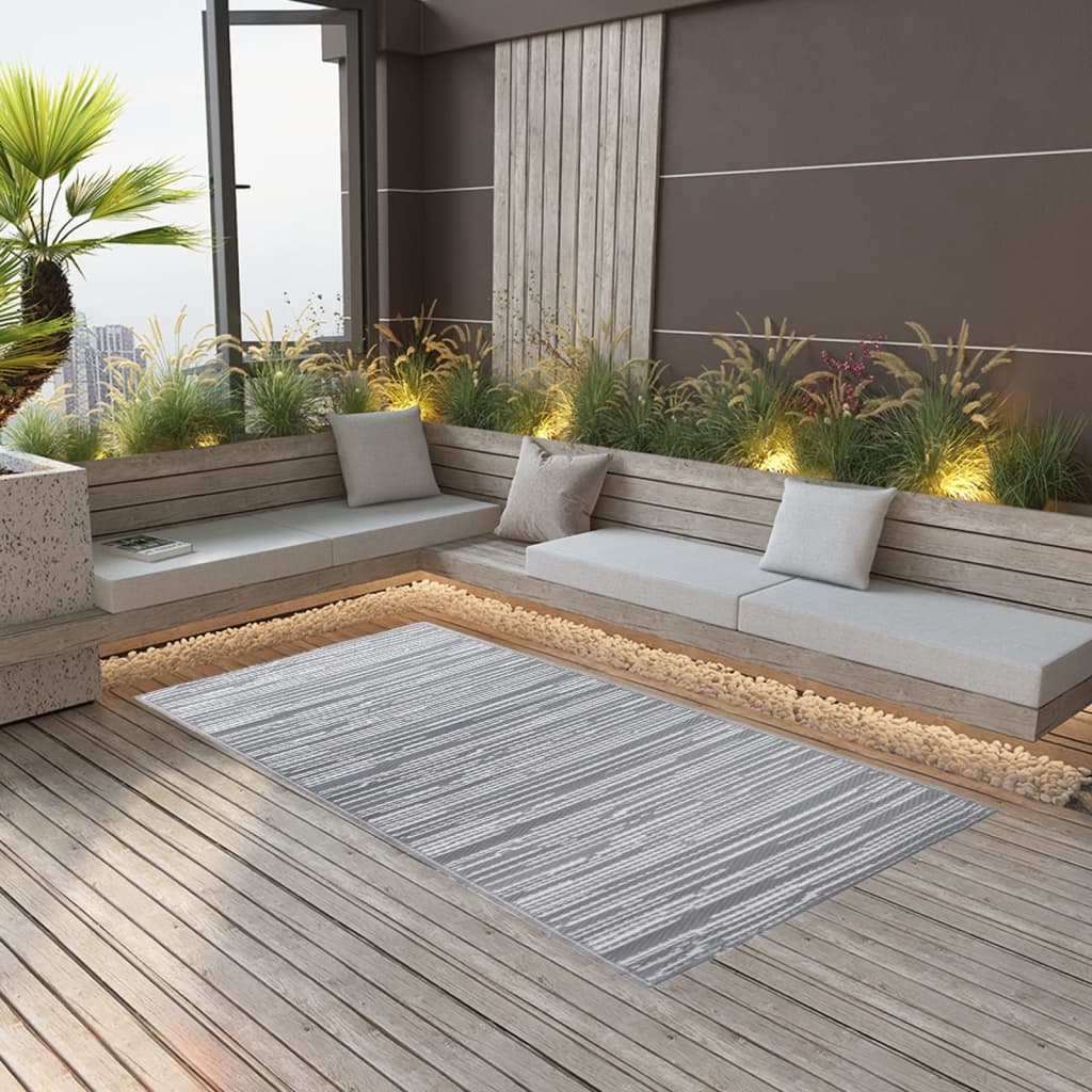 Outdoor-Teppich ARAKIL Grau 160x230 cm PP