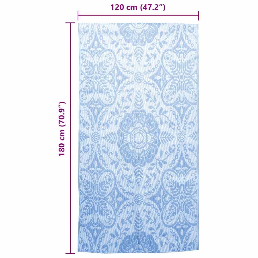 Outdoor-Teppich ARAKIL Babyblau 120x180 cm PP