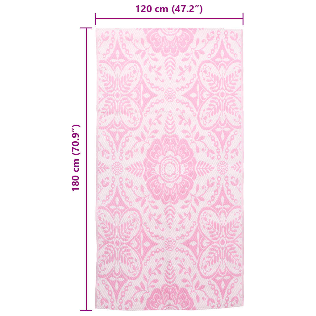 Outdoor-Teppich ARAKIL Rosa 120x180 cm PP