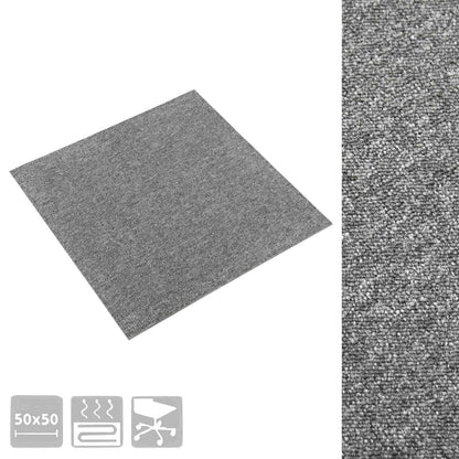 Teppich 20 stk. Grau 50 x 50 cm 100% Polypropylen
