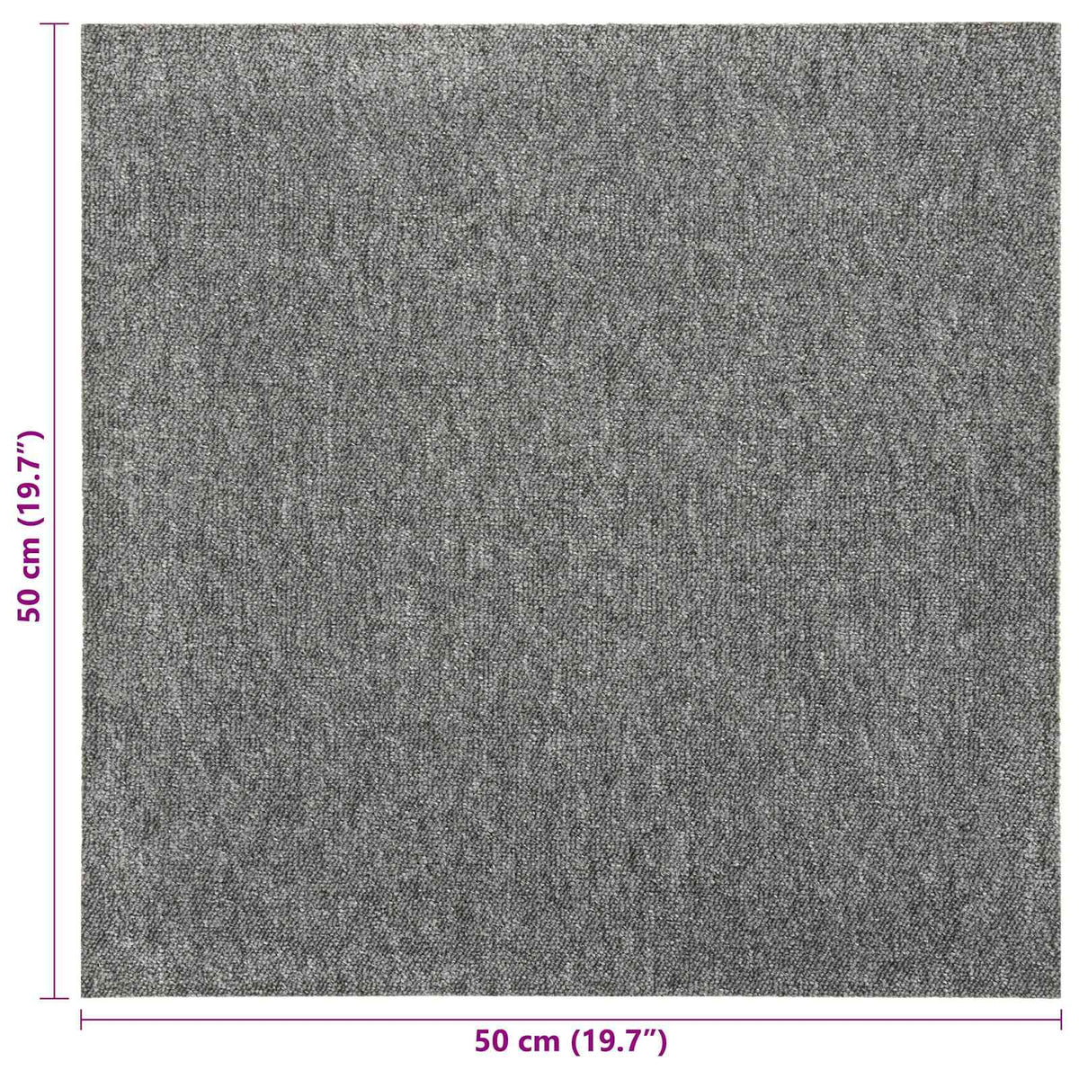 Teppich 20 stk. Grau 50 x 50 cm 100% Polypropylen