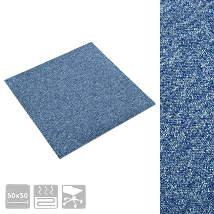 Teppich 20 stk. Blau 50 x 50 cm 100% Polypropylen