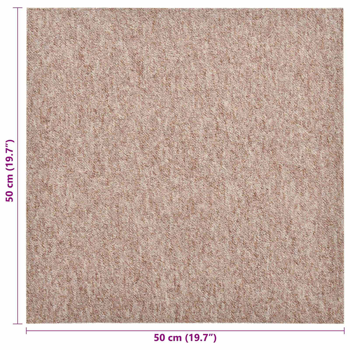 Teppich 20 stk. Beige 50 x 50 cm 100% Polypropylen