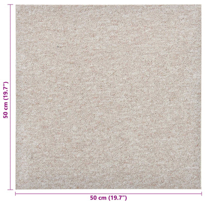 Teppich 20 stk. Hellbeige 50 x 50 cm 100% Polypropylen