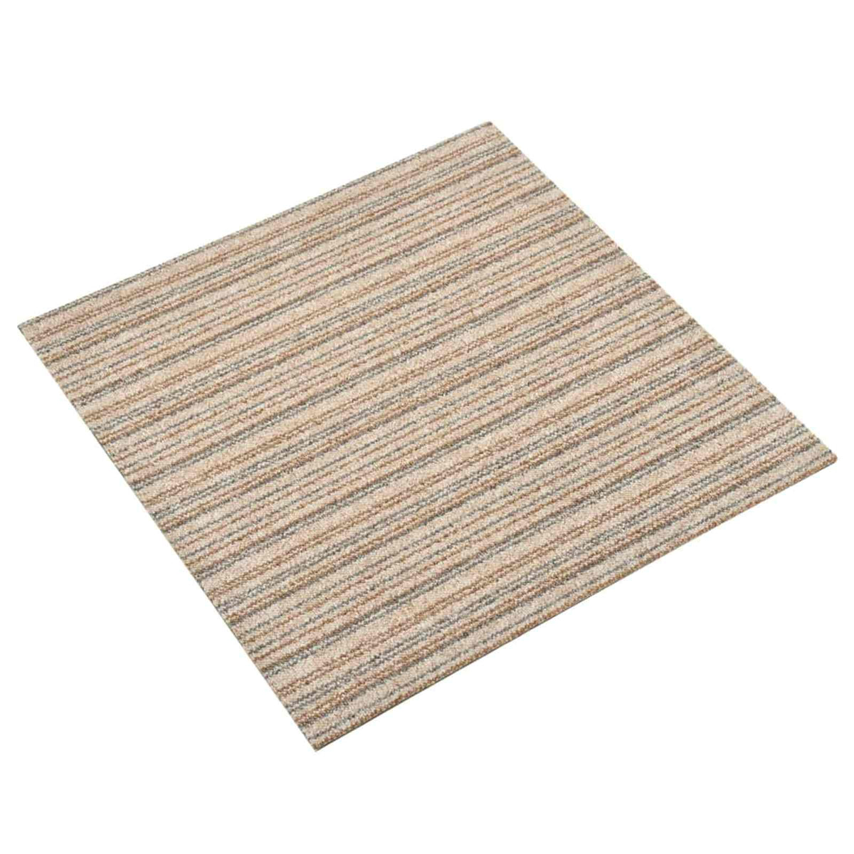 Teppich 20 stk. Gestreiftes Beige 50 x 50 cm 100% Polypropylen
