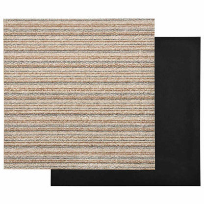Teppich 20 stk. Gestreiftes Beige 50 x 50 cm 100% Polypropylen