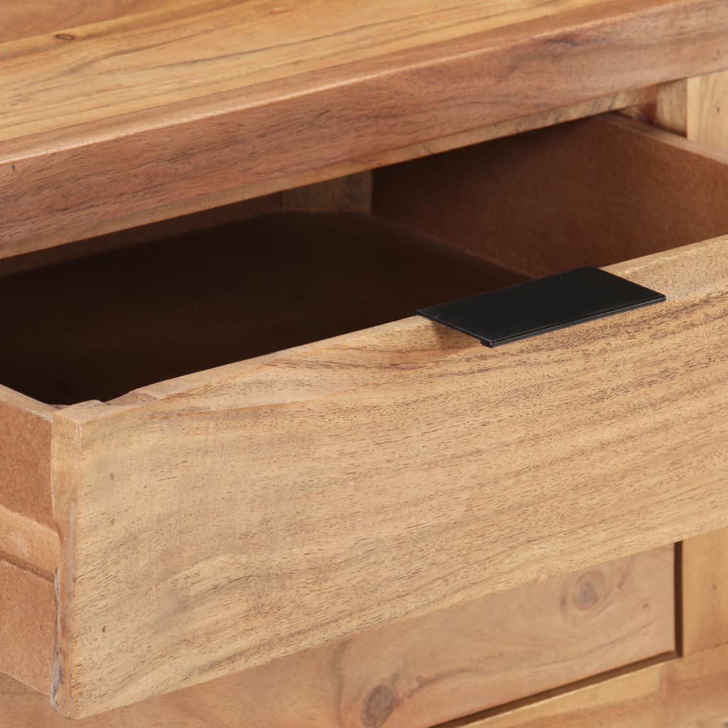 Couchtisch 90x50x40 cm Massivholz Akazie mit Naturkanten