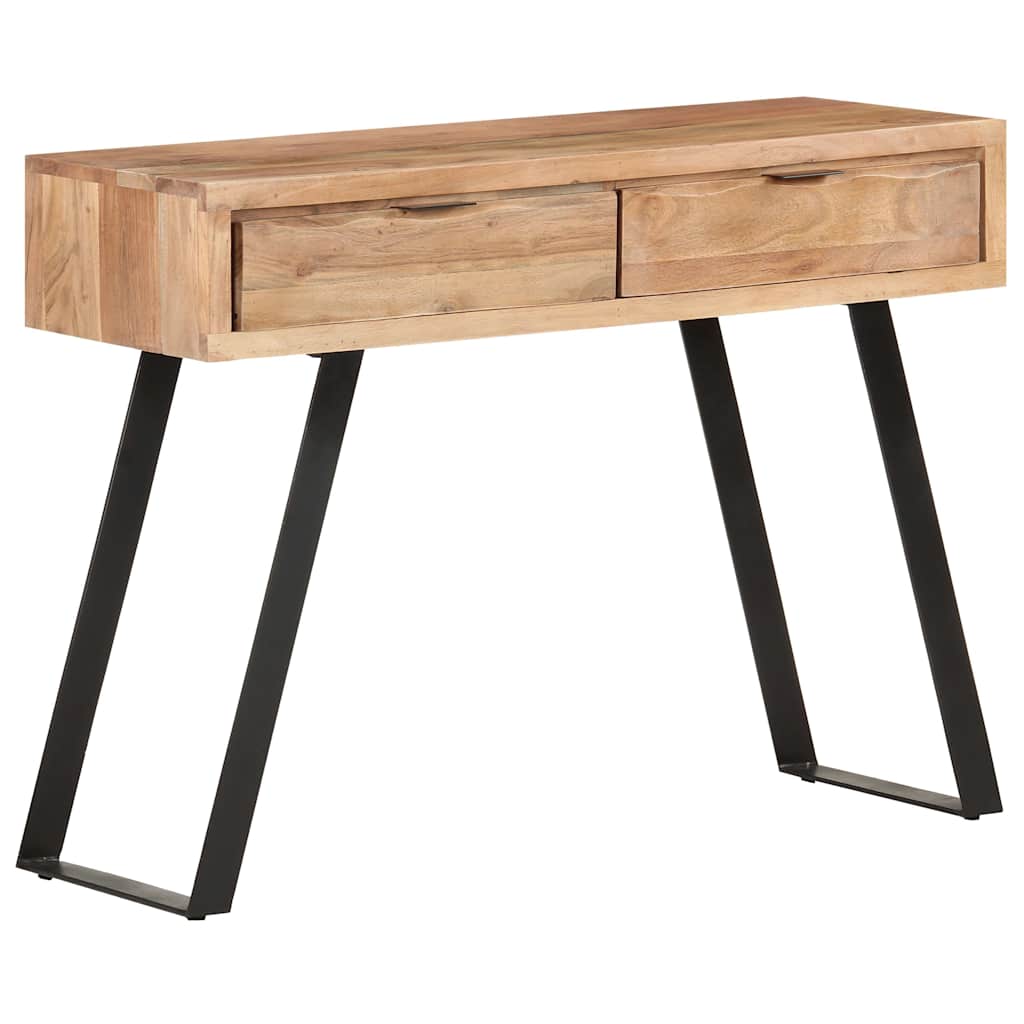 Konsolentisch 100x35x76 cm Massivholz Akazie mit Naturkanten