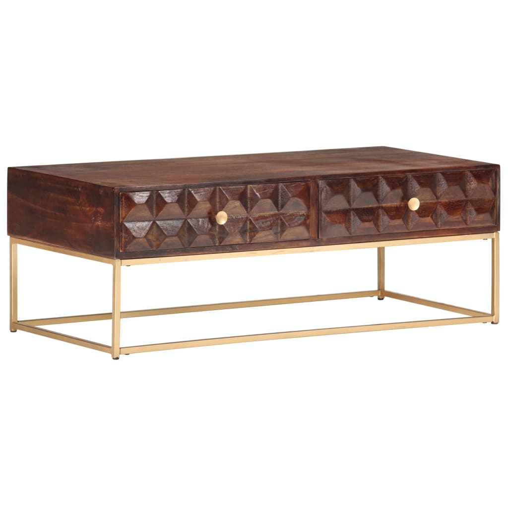 Couchtisch 112x50x40 cm Massivholz Mango