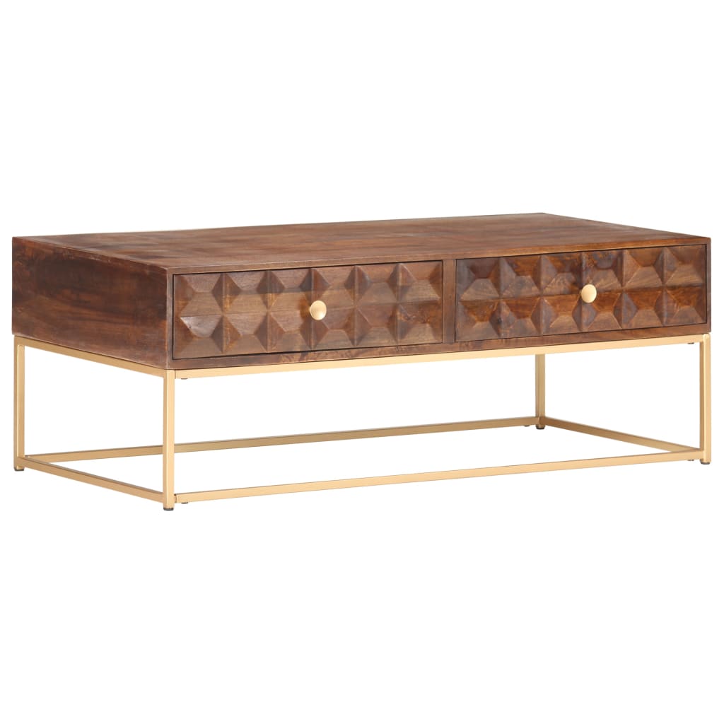 Couchtisch 112x50x40 cm Massivholz Mango