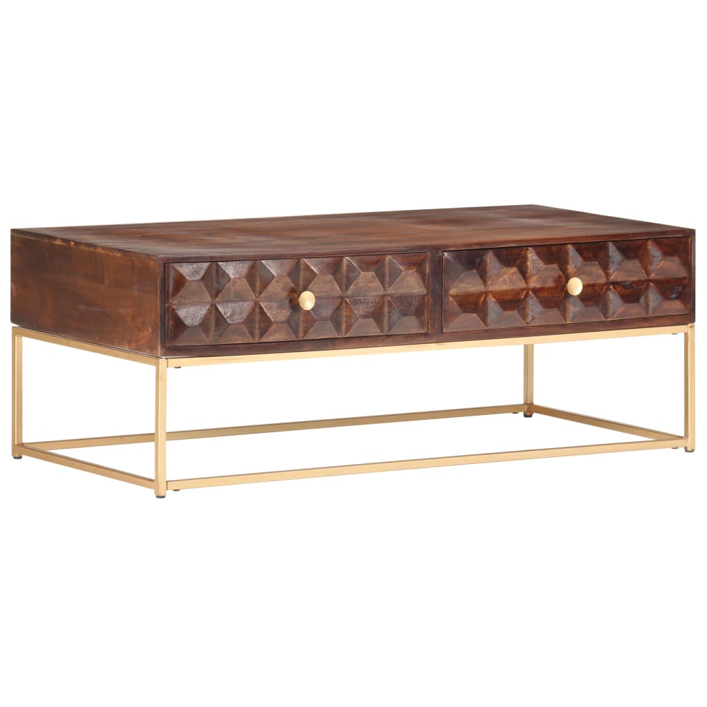 Couchtisch 112x50x40 cm Massivholz Mango