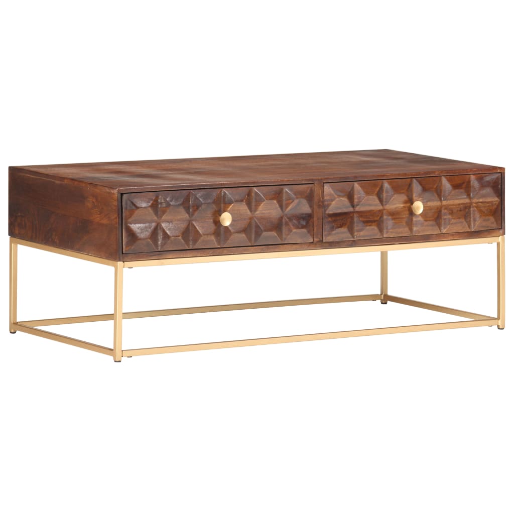 Couchtisch 112x50x40 cm Massivholz Mango