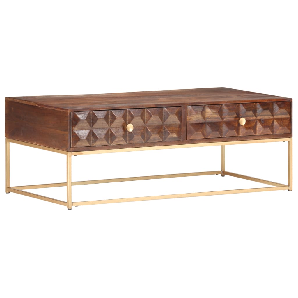 Couchtisch 112x50x40 cm Massivholz Mango