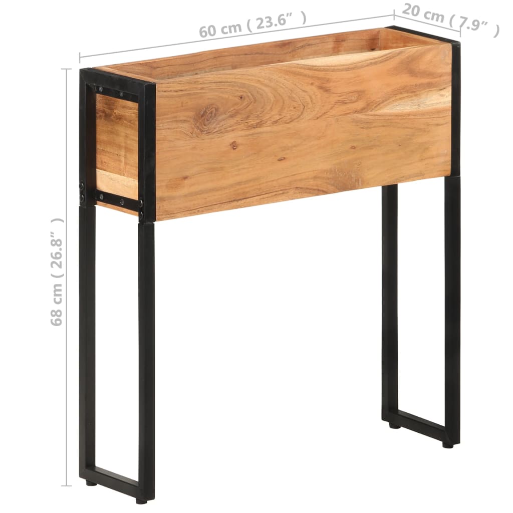 Pflanzkübel 60x20x68 cm Massivholz Akazie