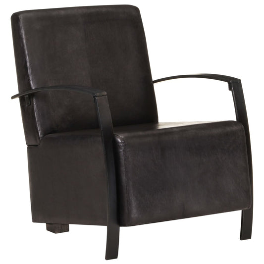 Sessel Schwarz Echtleder