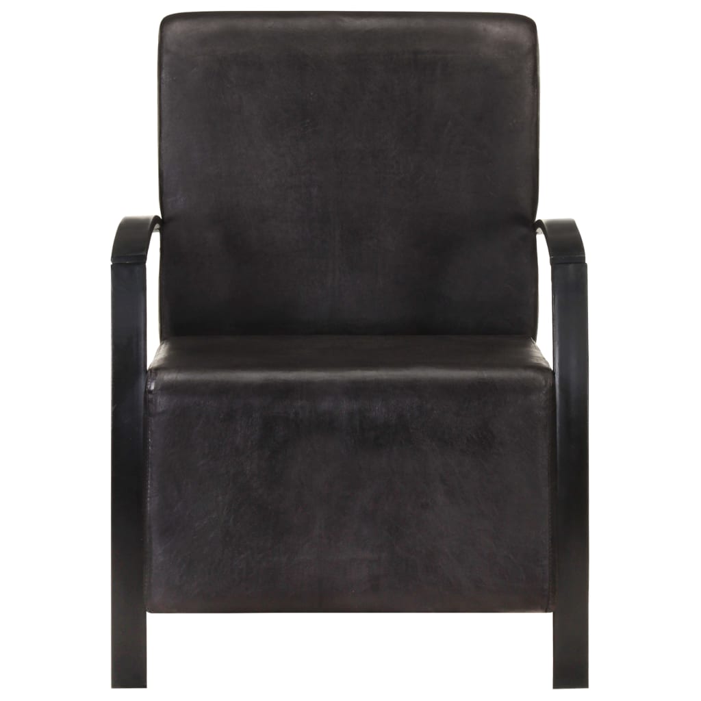 Sessel Schwarz Echtleder