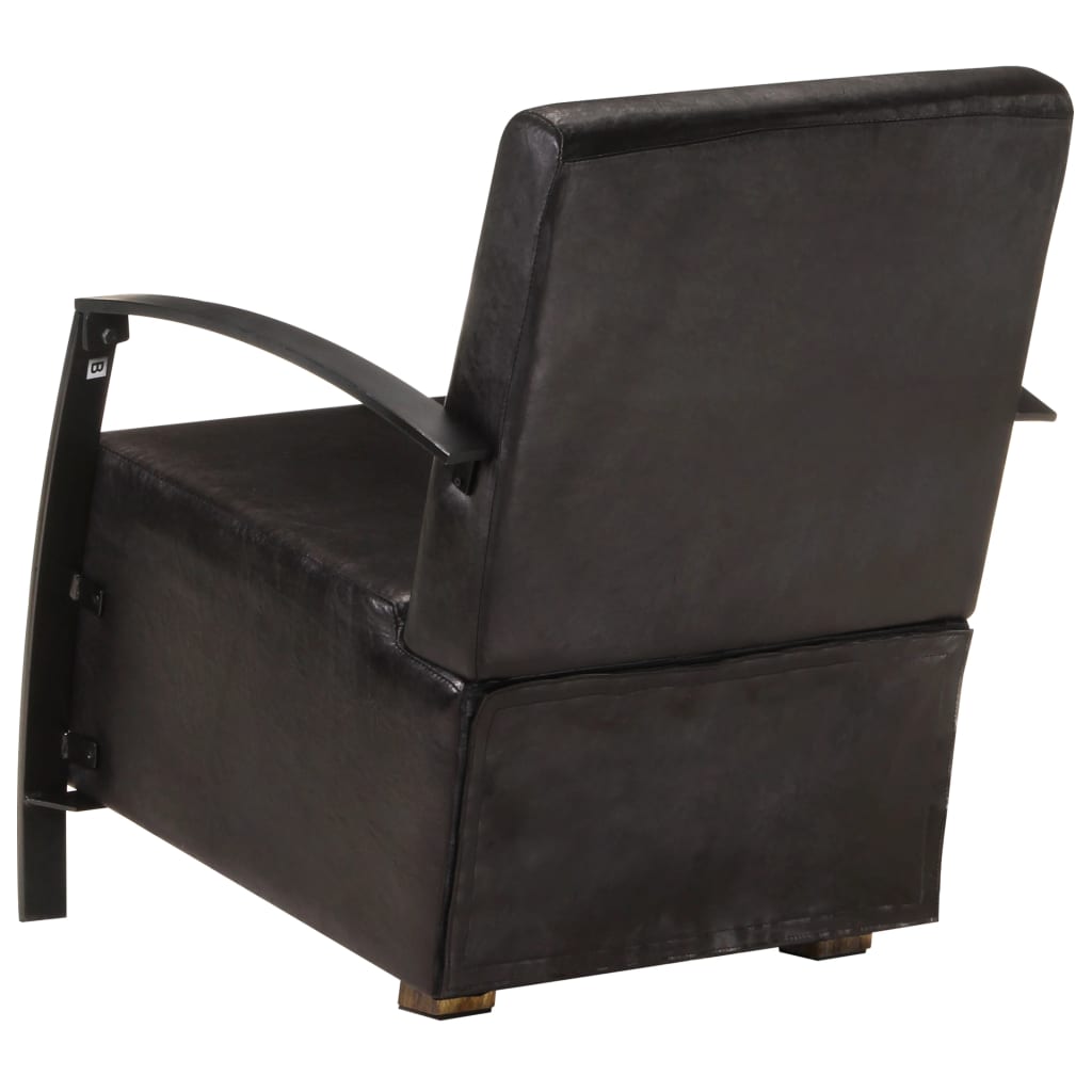 Sessel Schwarz Echtleder