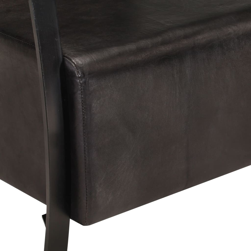 Sessel Schwarz Echtleder